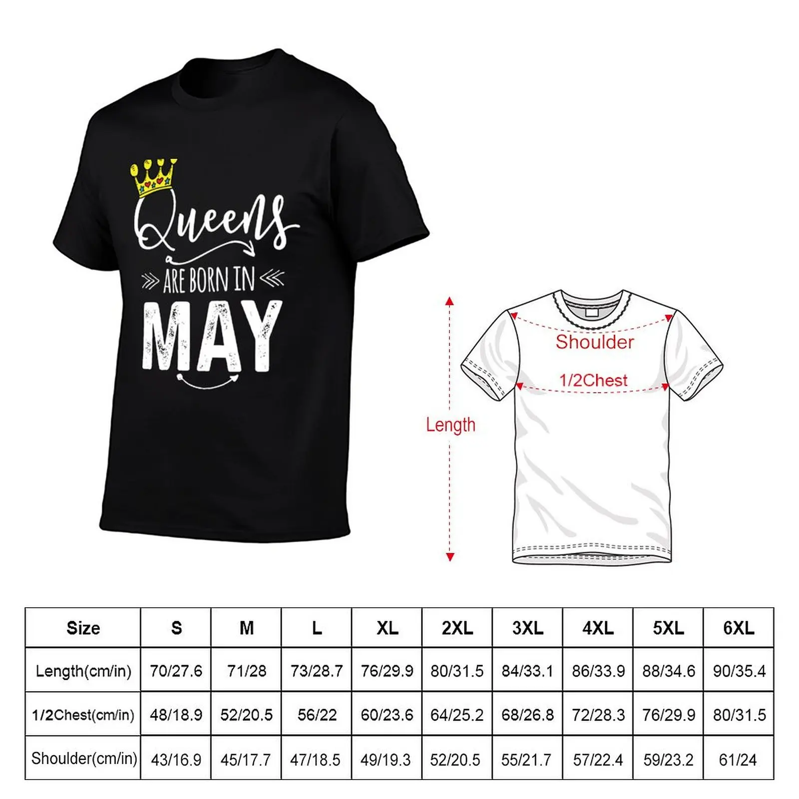 Queens Are Born In May T-Shirt shirts graphic oversized t shirt men clothings