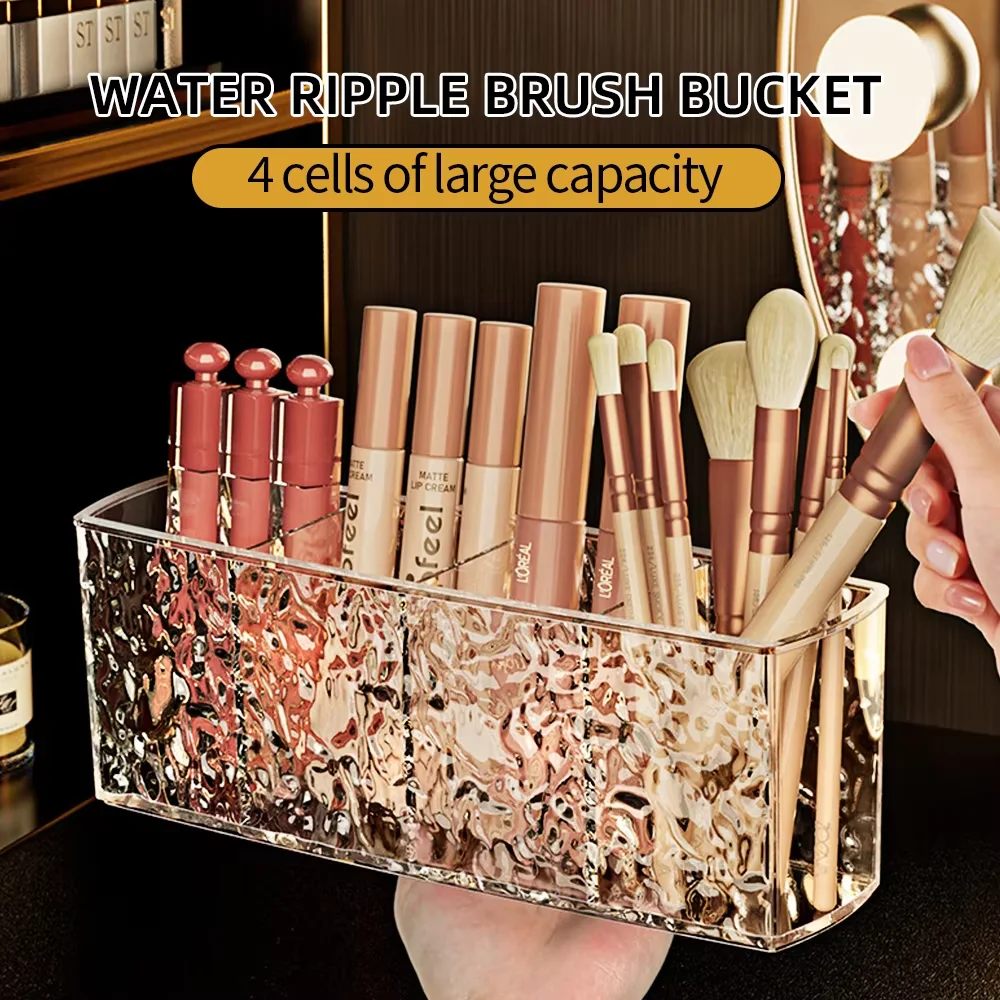 1Pcs Diamond Patterned Mirror Cabinet Storage Box, Bathroom, Bathroom, Cosmetics, Lipstick Storage Rack