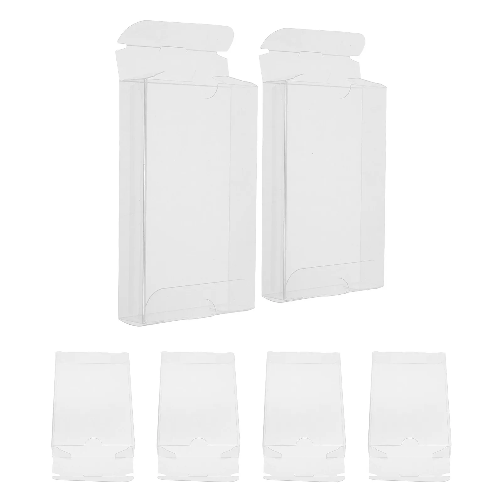 6Pcs Clear PVC Cassette Tape Storage Case for Audio Cassette Preservation Dustproof Moisture Resistant Stackable Portable