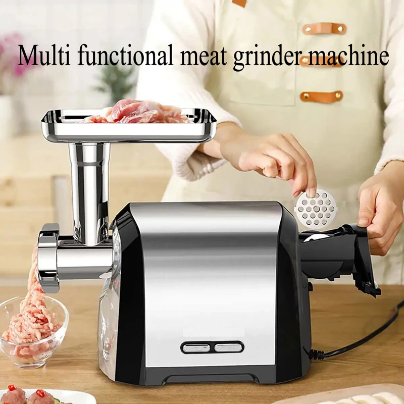 Electric Meat Grinder and Sausage Maker 1000W Stainless Steel Cutting Blade and 3 Grinding Plates,Sausage Staff Maker