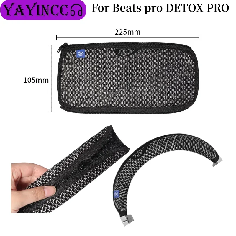 

Replacement Headband Cover For Beats pro DETOX PRO Headphones Mesh fabric zipper head beam protective cover ，