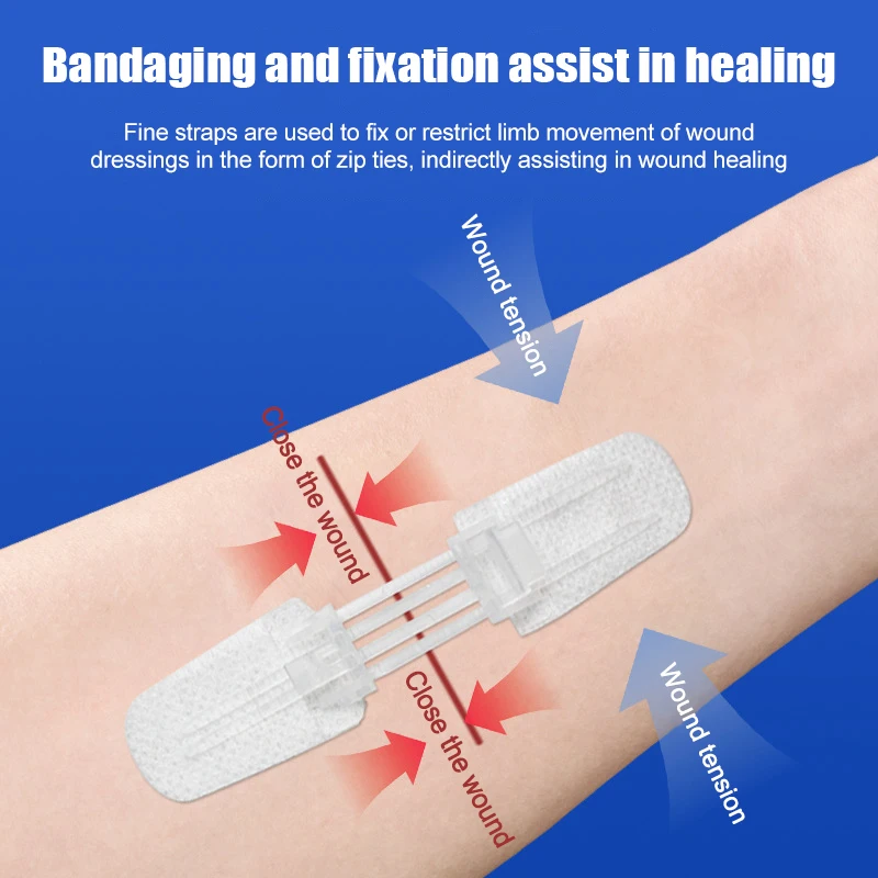 

1PCS Zipper Band-aid Painless Wound Closure Device Suture-free Wound Dressing Patches Zip Suture Reducer Band Aid