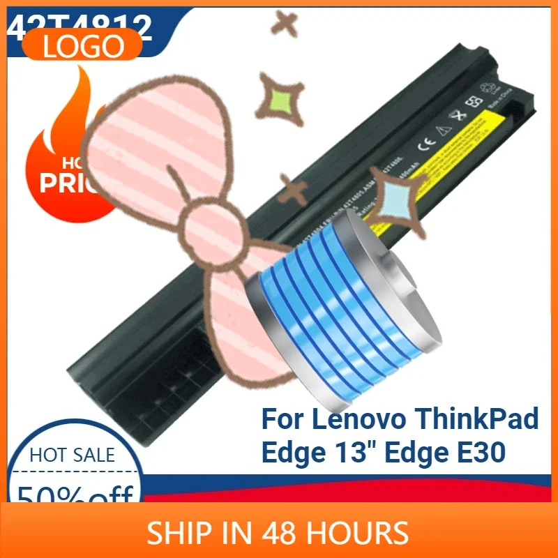 

42T4812 42T4813 42T4815 10.8V 4400mAh Laptop Battery For Lenovo ThinkPad Edge 13" Edge E30 Edge E31 Series 42T4808