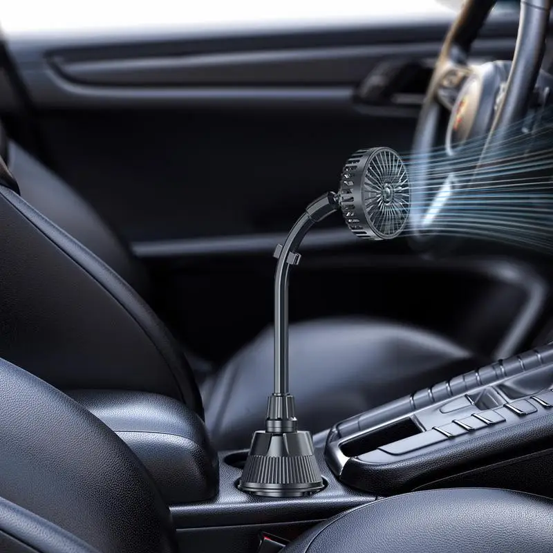 Cup Holder Fan Flexible Small Cooling Fan USB Car Fan Car USB Fan USB Cooling Fan With Extendable Base For Car Cup Holder