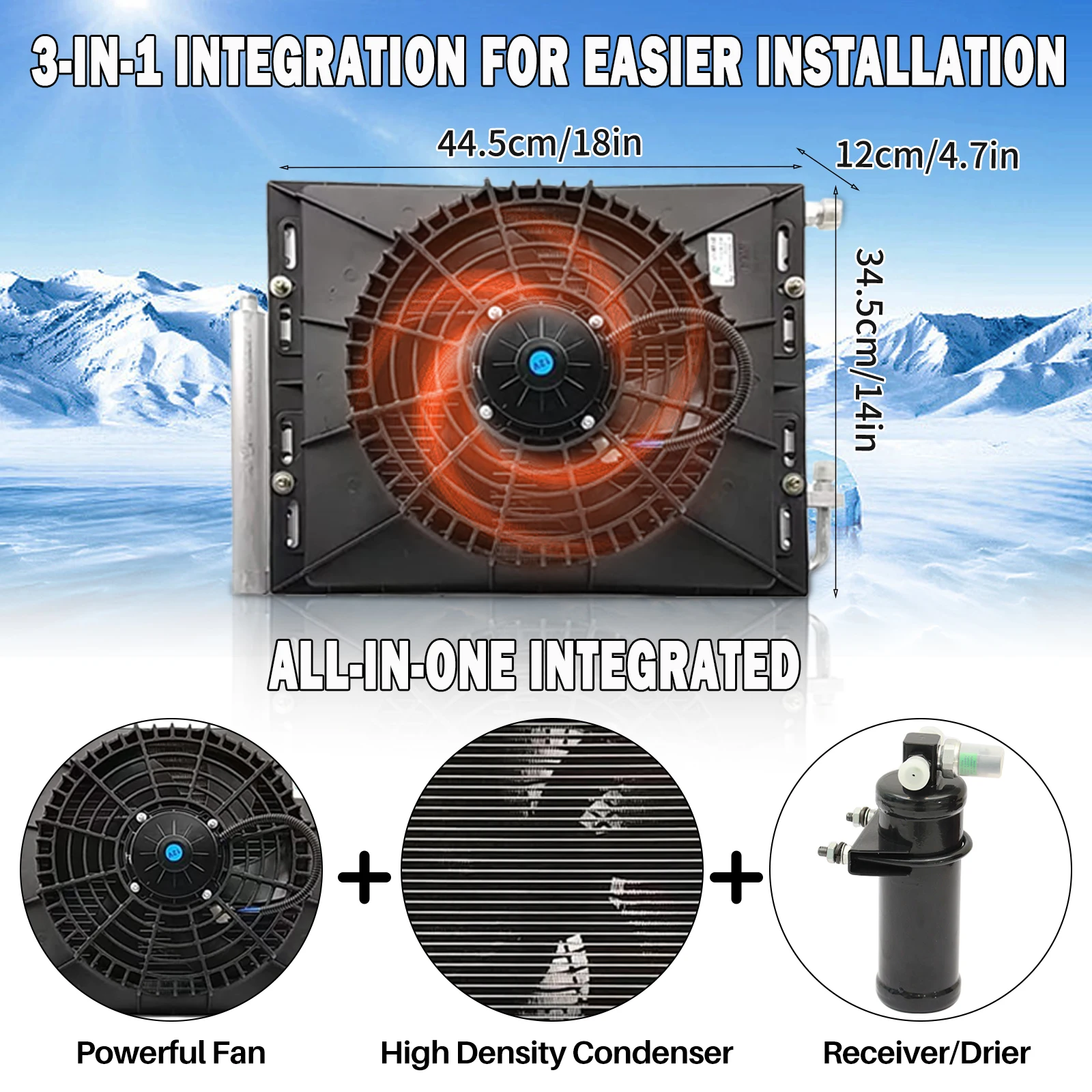 Treeligo Condizionatore D'aria 12V Riscaldamento Raffreddamento Elettrico Underdash Sistema di Aria Condizionata Ac Per Auto Automotive Camion Camper Van