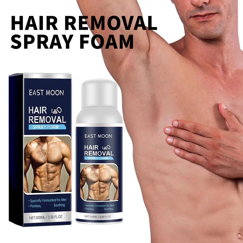 Spray indolor da remoção do cabelo para homens, depilatório permanente, axila, inibidor do cabelo da perna, reparo nutritivo, removedor do cabelo do corpo, B4H6