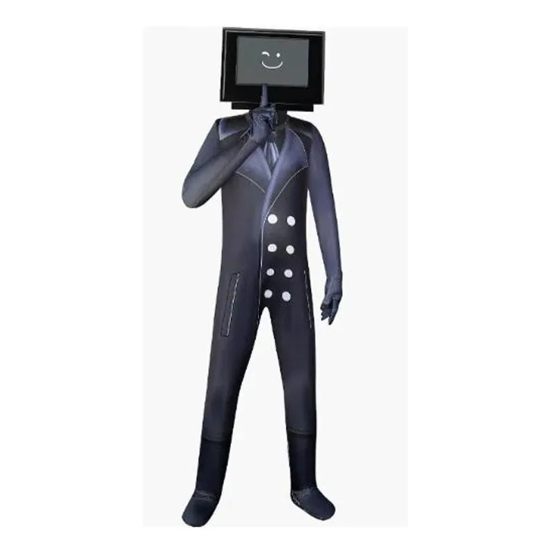 Skidibi المرحاض الاطفال تأثيري حلي الصبي تمويه المتحدث Tvman حللا قناع فستان الهالوين حتى طفلة حفلة مضحك الزي