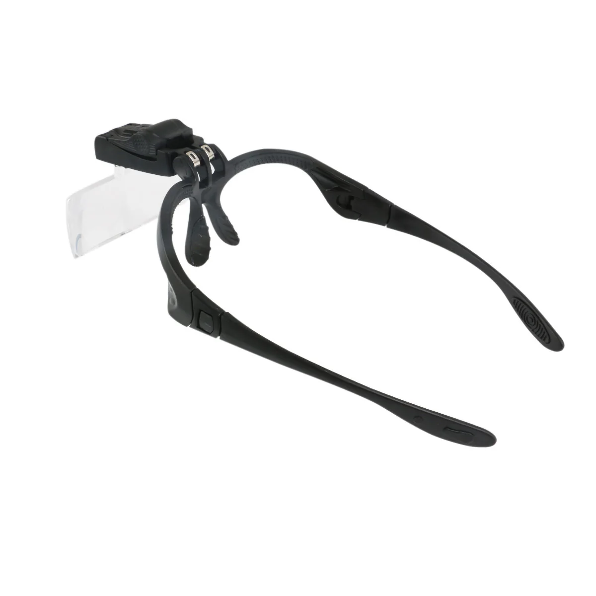 

2pcs 2-Led Lighting Jewelry Magnifier Visor 5 Interchangeable Lenses 1.0X 1.5X 2.0X 2.5X 3.5X Black For Craft Repair Reading