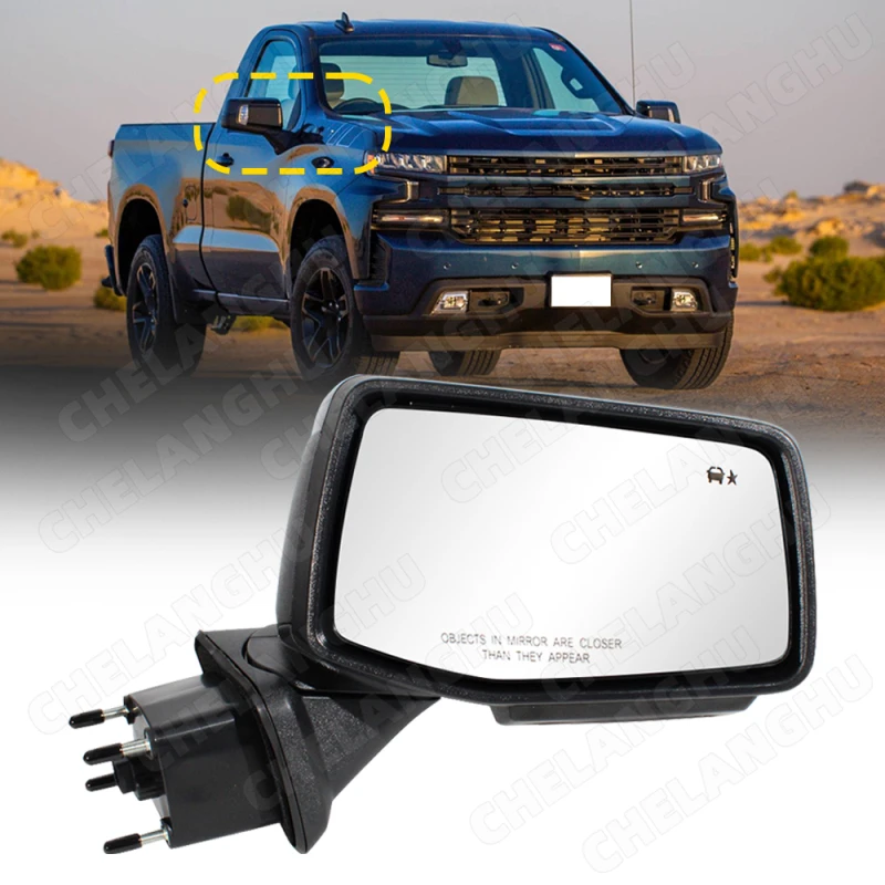 1Pc sisi kanan untuk Chevrolet Silverado 1500 2019 2020 2021 2022 versi US daya menyesuaikan panas lampu sein 16Pin kaca belakang