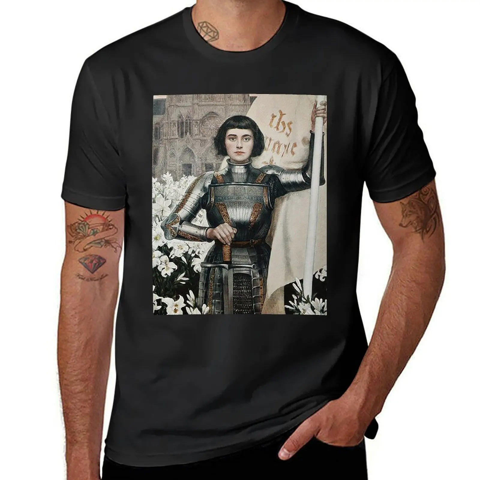 Joan of Arc- Albert Lynch T-Shirt new edition oversized cute clothes blanks Men's t-shirts