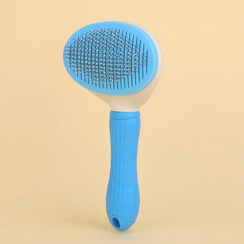 Pet Hair Removal Brush Dog Hair Comb Stainless Steel Automatic Hair Fading Cat Comb Pet Cleaning Grooming Supplies