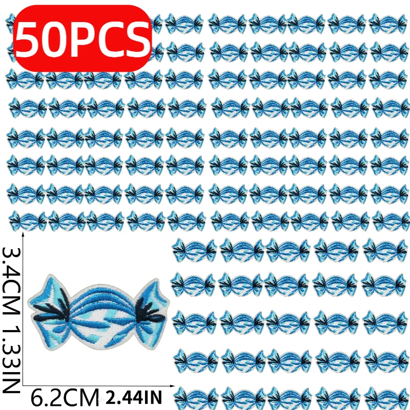 

10/50/100PCS Set Christmas Theme Embroidery Cloth patches Bag Clothes Decoration Snowflake Bell Gift Patch Sticker Ironing Patch