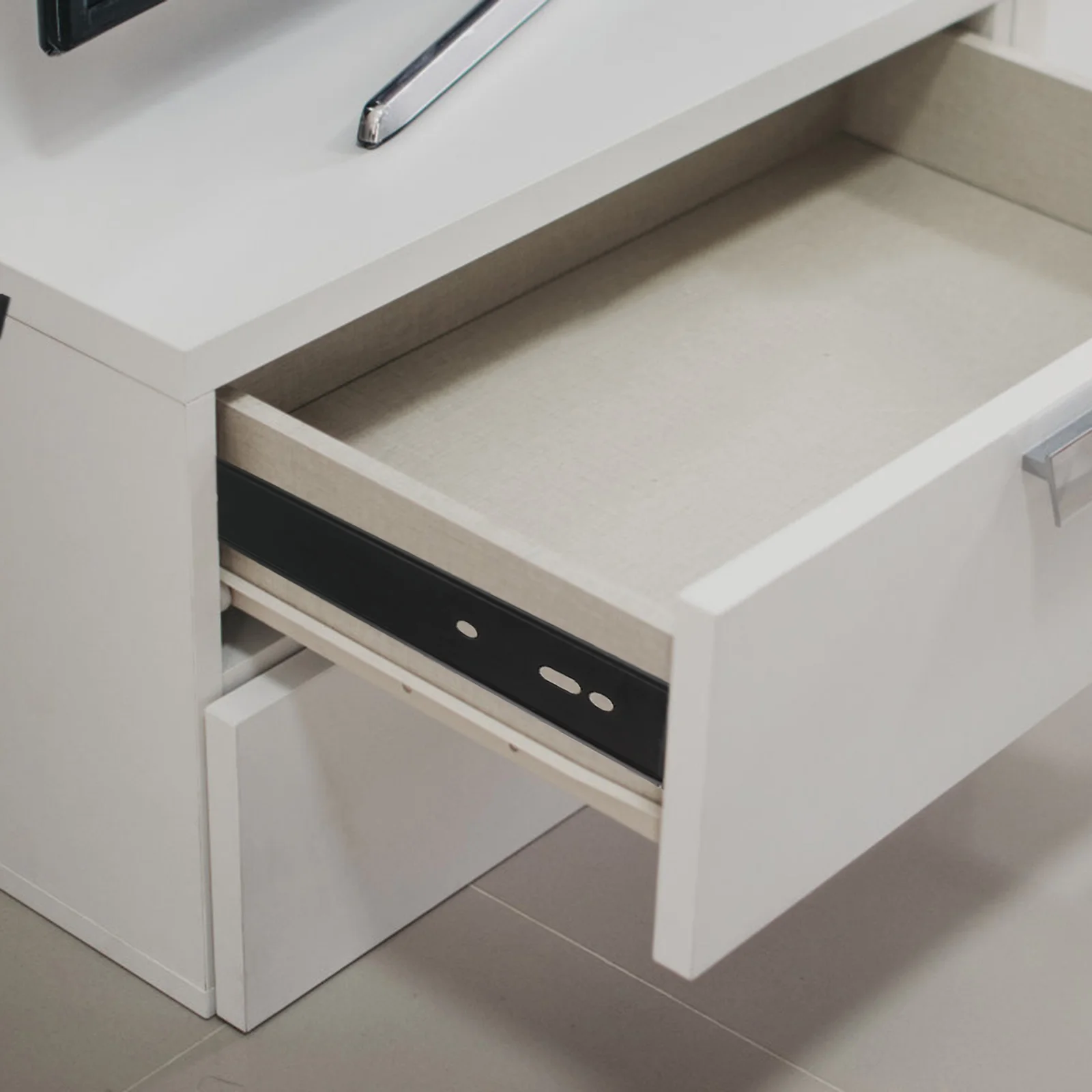 

2 Pcs Cabinet Slide Rail Drawer Runners Sliding Rails for Drawers Guides Dresser Tracks Furniture Bearing Full Extension