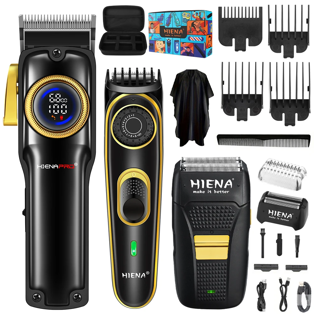 Professional hair cutting machine 3-piece set,USB charging trimmer,cordless use trimmer,high power powerful trimming tool set