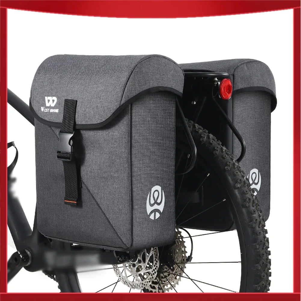 

Велосумка WEST BIKING 35 л, большая вместительная двойная сумка на заднее сиденье, для перевозки багажа, аксессуар для велоспорта