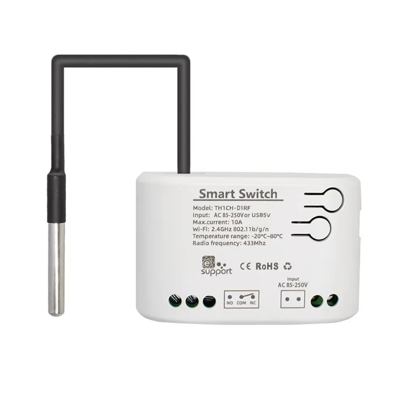 MAKE Smart-Wifi-درجة الحرارة-الرطوبة-التبديل-السلبي-الجاف-الاتصال-التتابع-شاشة ترموستات-مستشعر درجة الحرارة-A