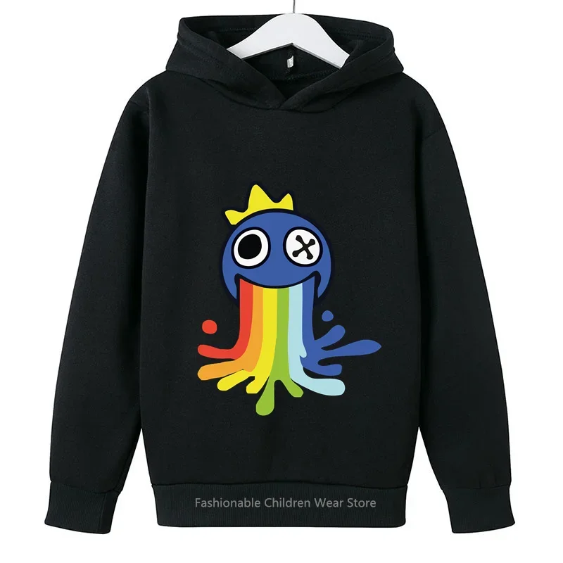 Children\'s Fall/Winter Clothing Rainbow Friends Hoodie Sweatshirt Boys Toddler Girls Anime Printed Coat Casual Charming Fun Tops