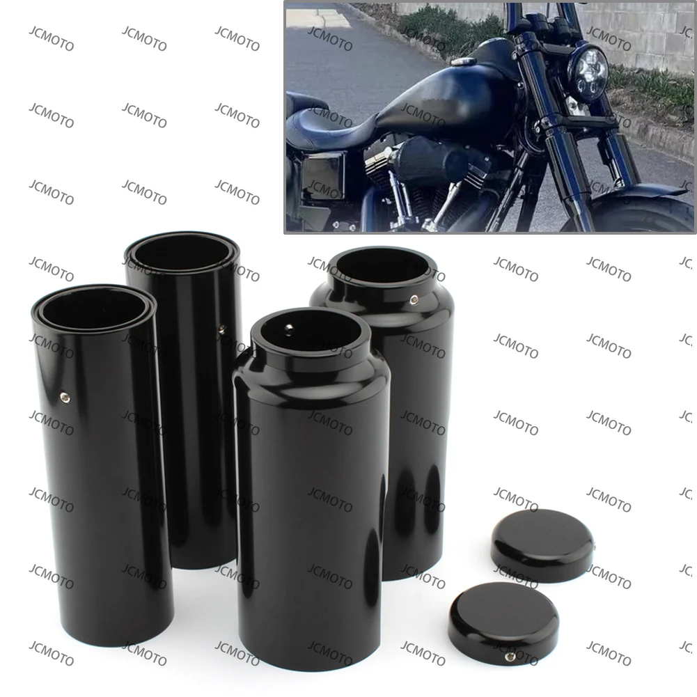 

6PCS For Harley Davidson Dyna FXD 2006-2017 Motorbike Upper Lower Fork Cover Tubes Caps Kits
