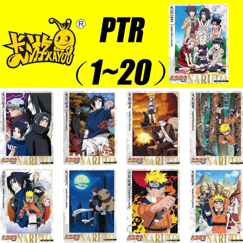 Kayou Naruto PTR 1 ~ 20 Seria Postacie z Anime Gaara Uchiha Itachi Gra Zabawki Rzadka karta kolekcjonerska Świąteczny prezent urodzinowy