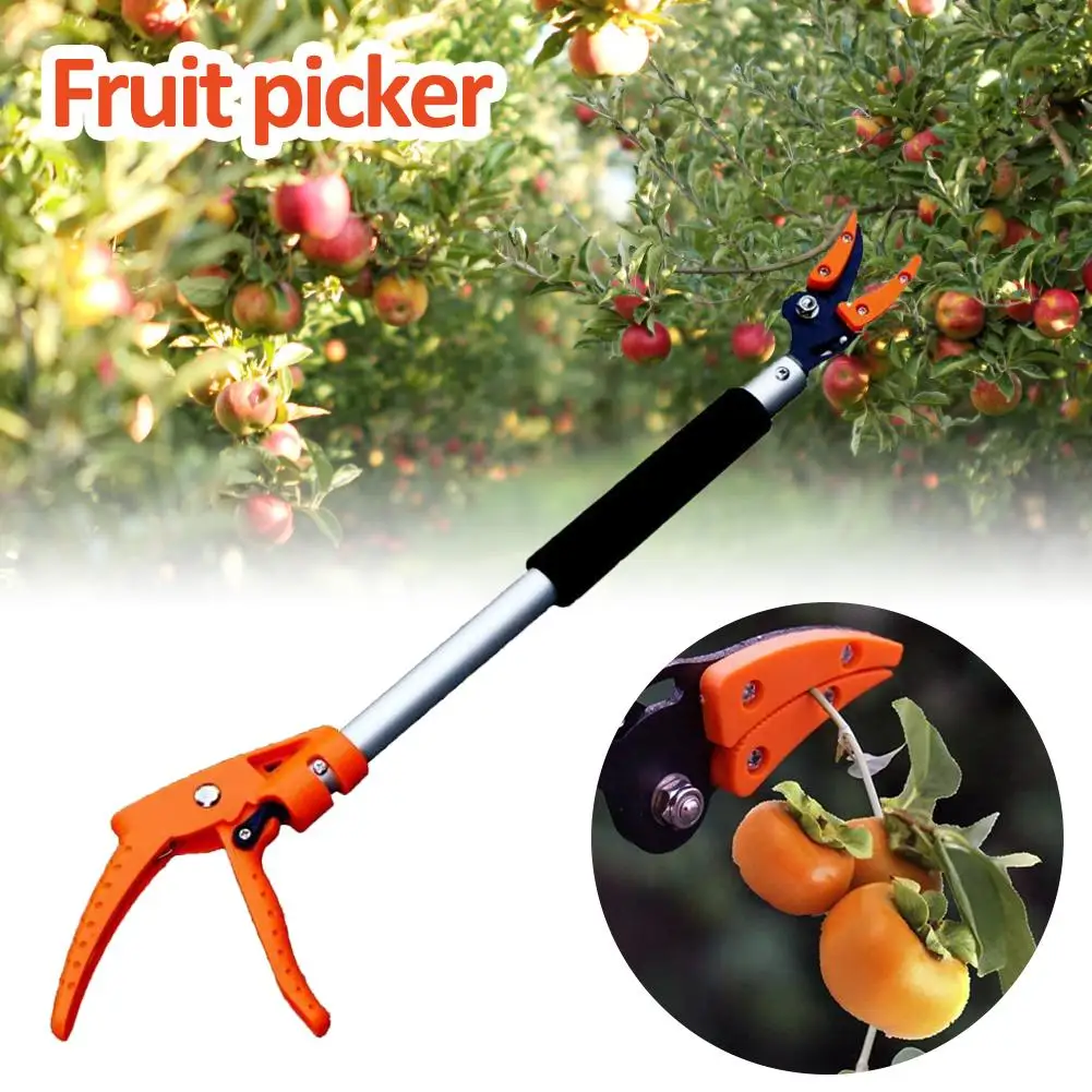 Cutting Fruit Picker Branch Cuttter Extra Long Reach Pruner Cut And Hold Bypass Pruner Tree Cutter For Garden
