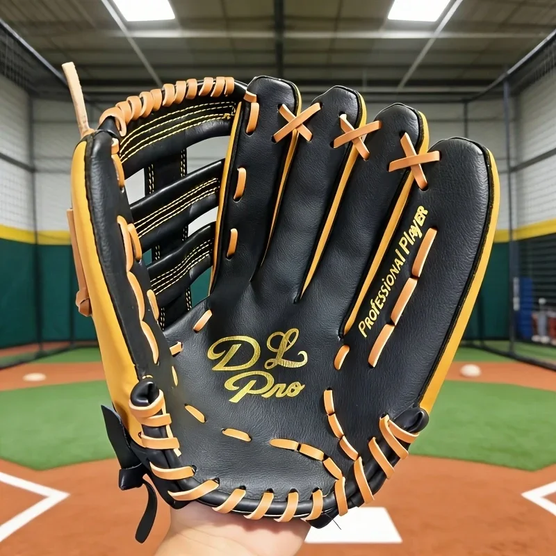12.5 Inch Adult Baseball Glove, Handmade Premium Leather Softball Mitt, Ideal for Pitcher Training & Fielding Practice