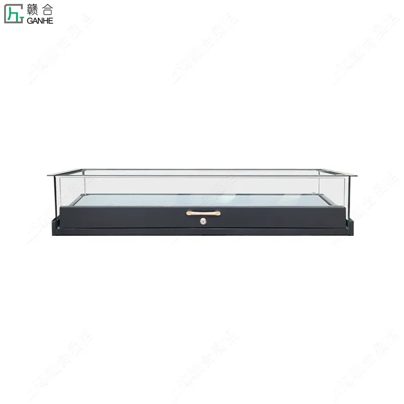 Single-layer glass display cabinet, cloakroom jewelry table, desktop cabinet, countertop glass cover, household