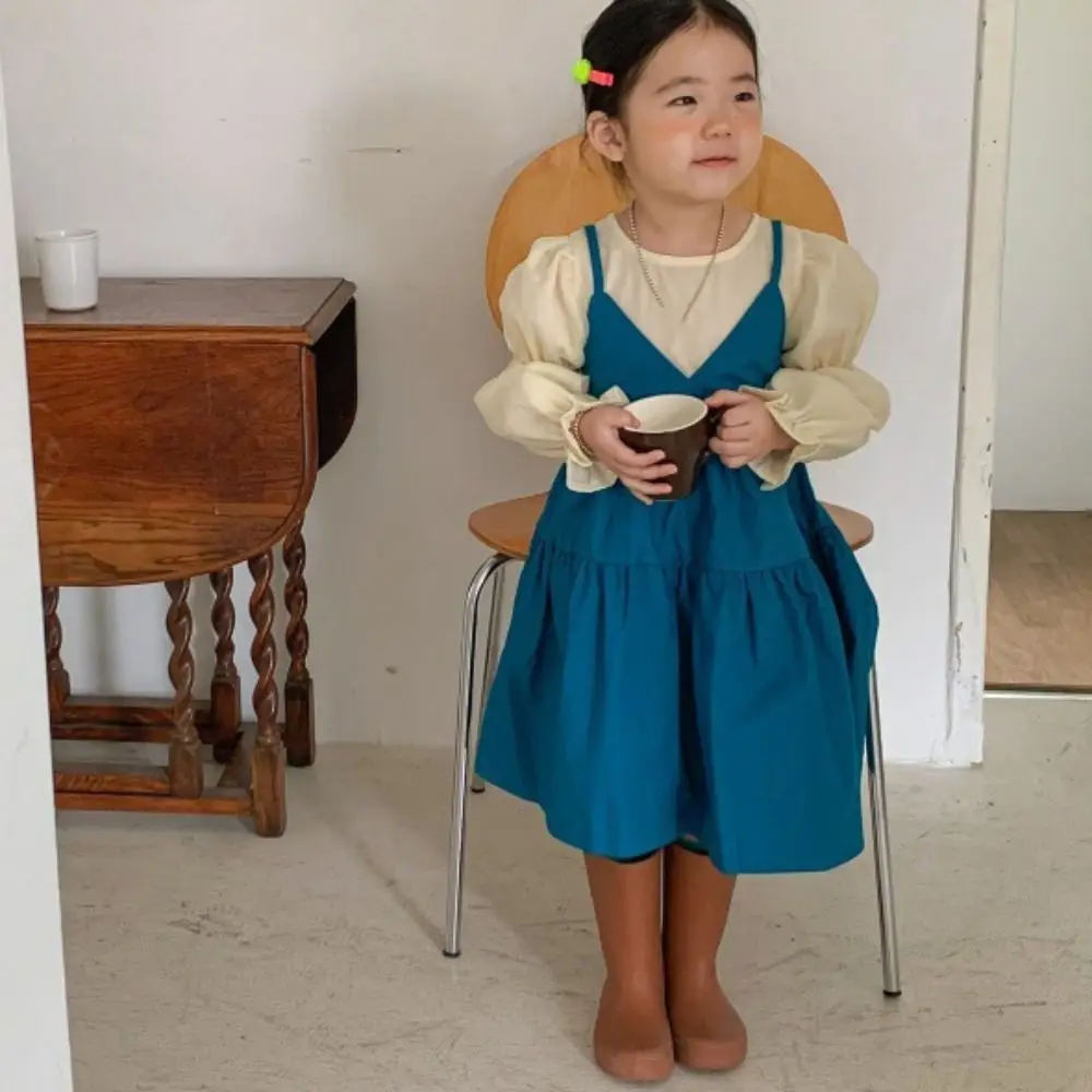 

Fashion Pleated Lace Princes Dress Loose A-line Girls Long Dress Bowknot Sweet Children Long Sleeved Dress Holiday