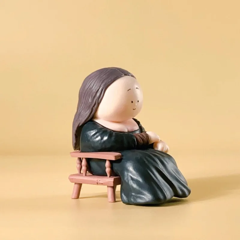 3D Famous Paintings Figurines The Girl with a Pearl Earring Models Mona Lisa Vincent van Gogh Miniatures Wedding Gifts