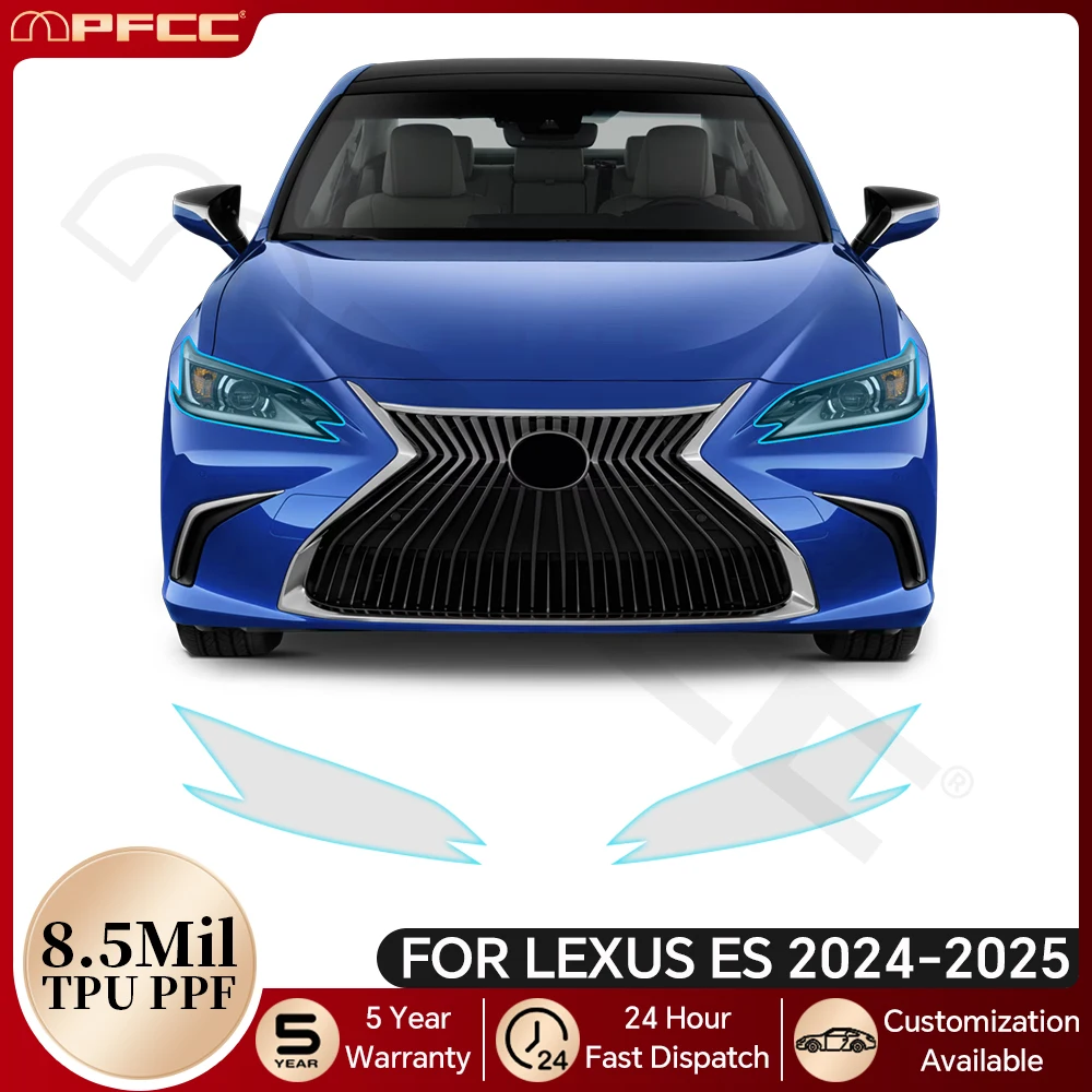

For Lexus ES 250 300H 350 2019-2023 Headlight Rearview TPU Paint Protective Film Pre-cut PPF Clear Bra Anti-scratch Resistant