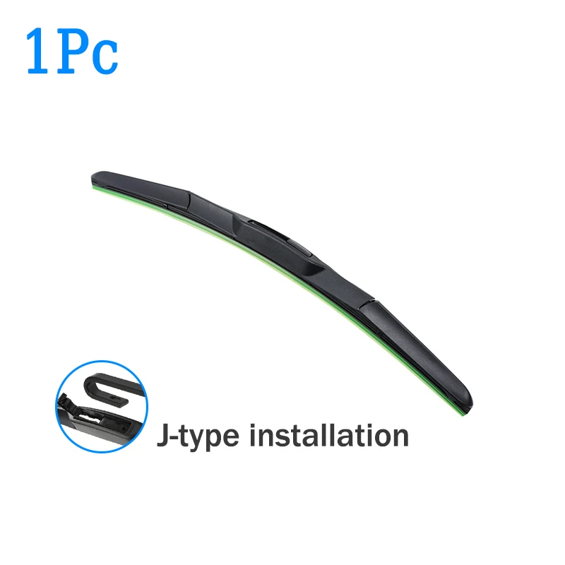 Universal U-Hook Car Wiper Blade, Soft Rubber High-Definition Quiet Wiper, All-Weather Durable Front Window Replacement