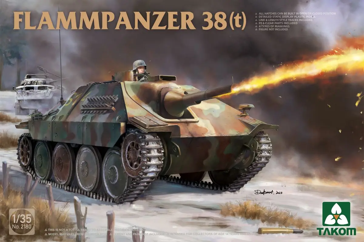 TAKOM 2180 1/35 Flammpanzer 38(t) - Scale Model Kit