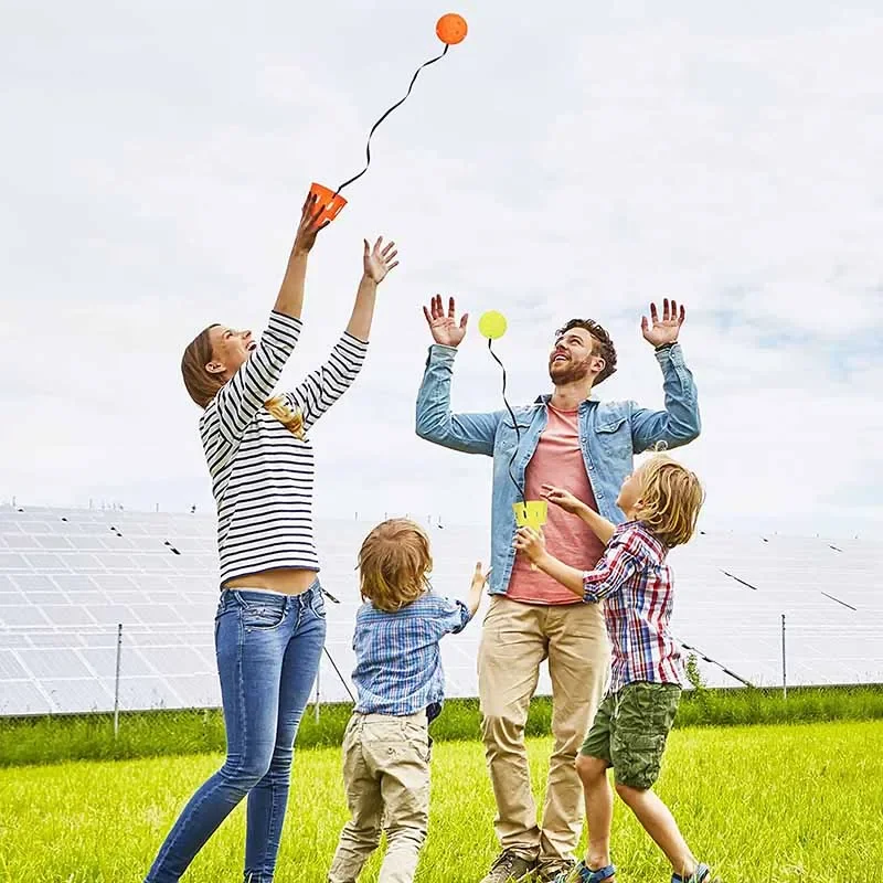 Throw and Catch Ball Game Set Outdoor Toys Catch A Ball Set Ball and Cup Kids Hand Eye Coordination Training Gifts for Kids