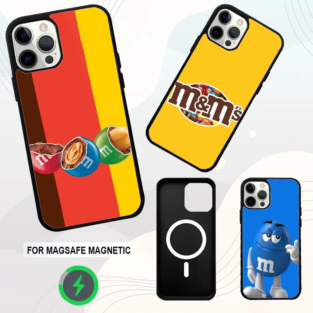 

M-M&Ms-s C-Chocolate Phone Case For iPhone 16e,16,15,14,13,12,11,Plus,Pro,Max,Mini Magsafe Magnetic Wireless Charging