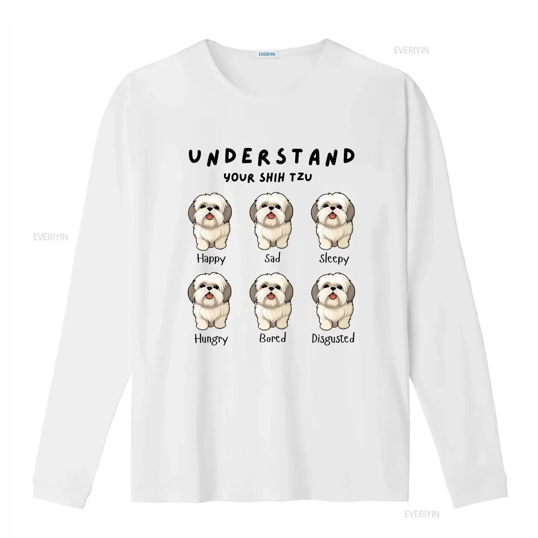Understand Your Shih Tzu T Shirt Funny Dog Lover Casual Crew Neck Slight Stretch Fabric Regular Fit Print Pattern Perfect