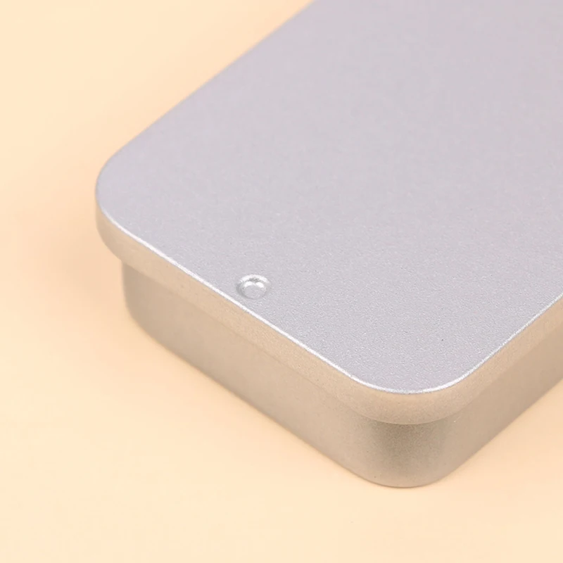 1Pcs Mini Iron Box Slide Cover Storage Box Wedding Jewelry Pill Cases Portable Tin Boxes Container Cosmetic Home Organizer