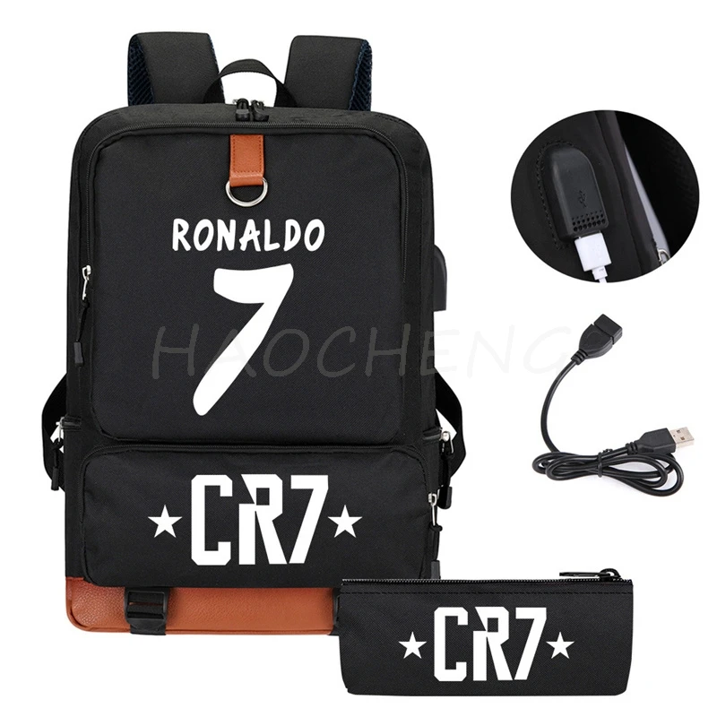 Fashion New CR7 Travel Backpack Multifunctional USB Backpacks Outdoor Laptop School Bags Male Female Back Packs Big Mochilas