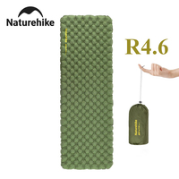Naturehike R4.6 Inflatable Mattress Outdoor Camping Ultralight Sleeping Pad Single Folding TPU Nylon Hiking Moisture-proof Mat