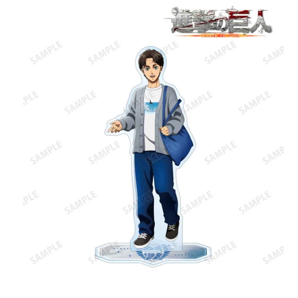 Anime Attack on Titan Eren Yeager Levi Ackerman 15CM Acrylic Stand keychain Figure Erwin Figurine Standing Plate Collectible