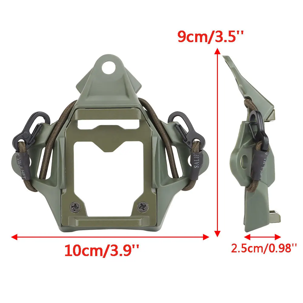 Tactical Helmet 3-Hole Skeleton NVG Mount Shroud Steel Camera Sports Bracket Base for ACH/MICH/OPS-Core Fast/Crye AirFrame