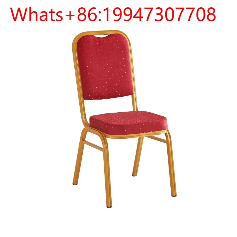 

New Hotel Red Leisure Banquet Meeting Training Backrest Chair Home Restaurant Dining Table Chair VIP Chair
