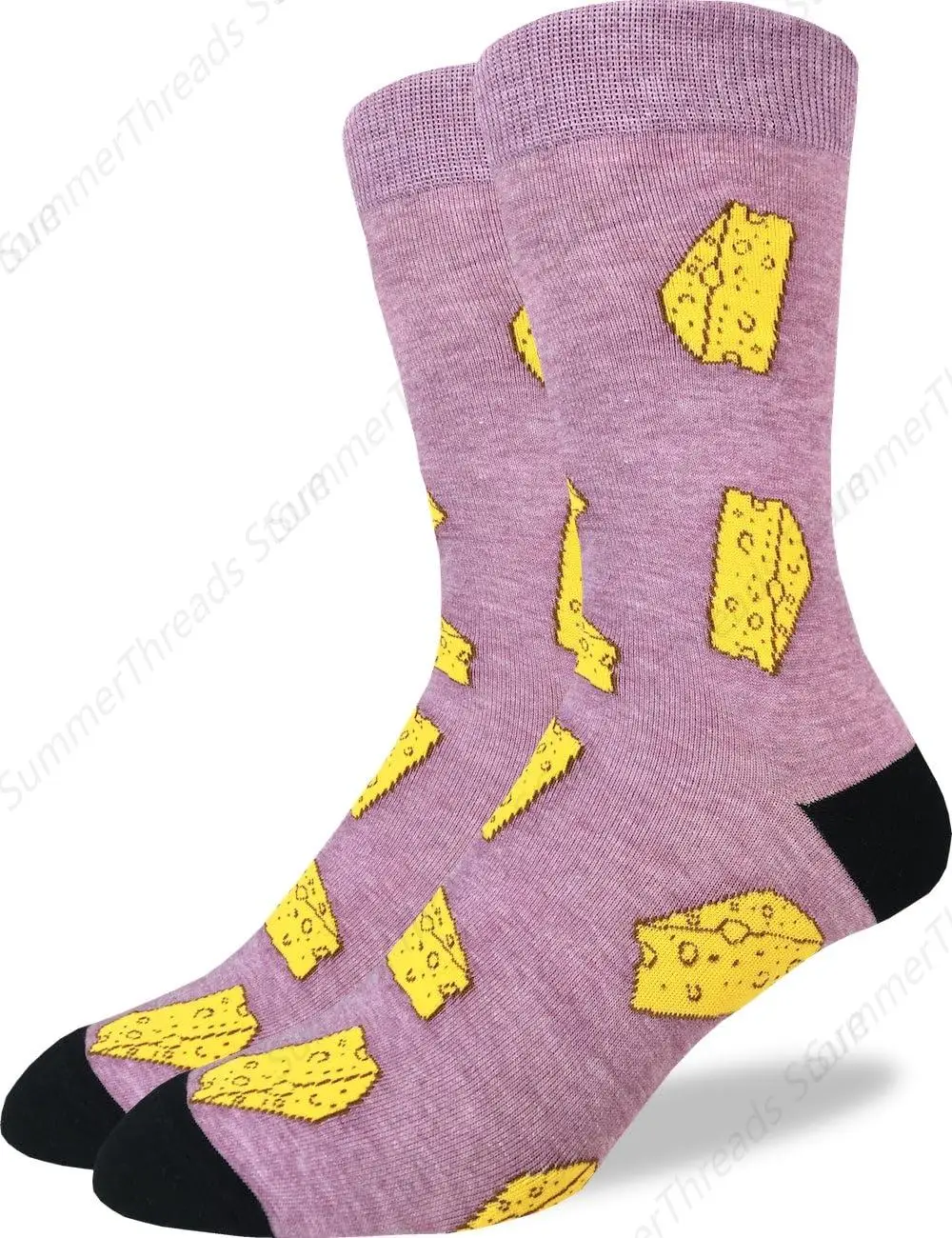 Men's Cheese Socks, Adult, Shoe Size 7-12