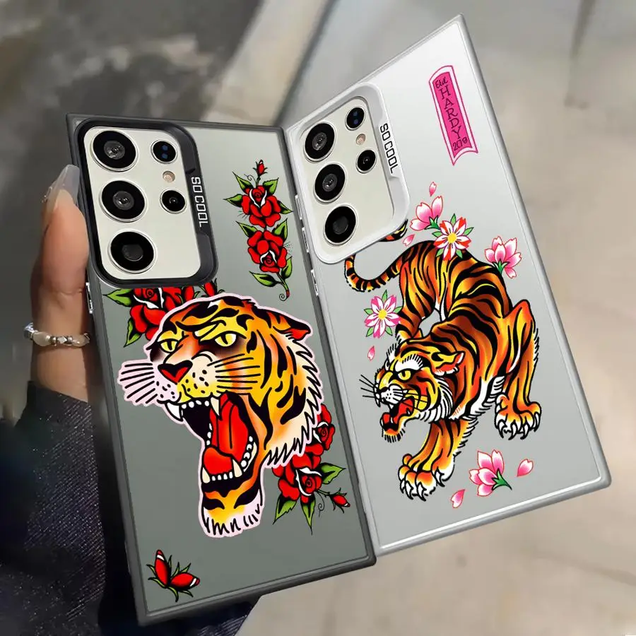 Phone Cover Case for Samsung Galaxy S25 S25Edge S23 Ultra S24 FE S23 S21 S20 Plus Note 20 Ultra S22 Tiger 