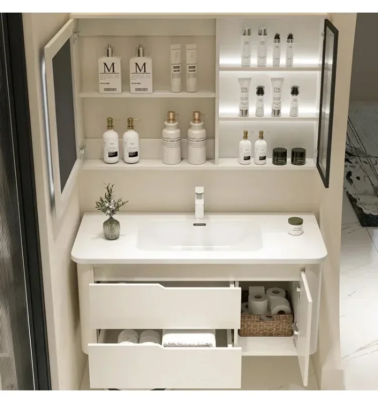 #Nordic Organizer Jewelry Bathroom Cabinet Storage Organizer Simple Shelves Space Saving Storage Vestidores Postmodern Furniture