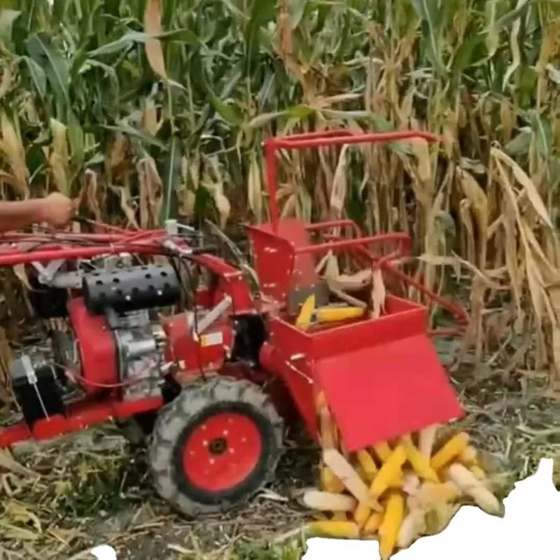 

Single row 3 in 1 corn harvester