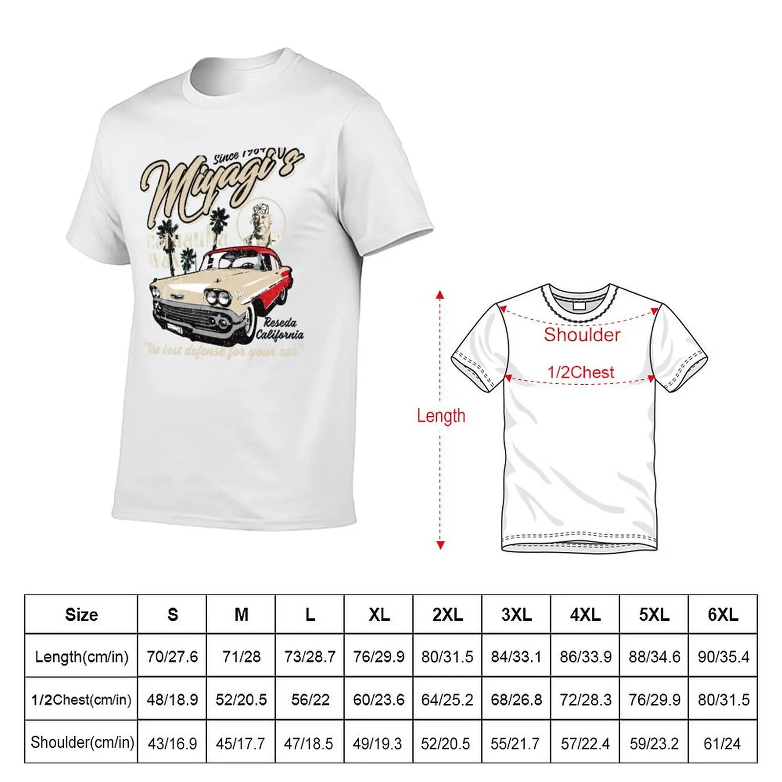 Miyagi's Carnauba Wax T-Shirt Casual Lightweight Short Sleeve Top