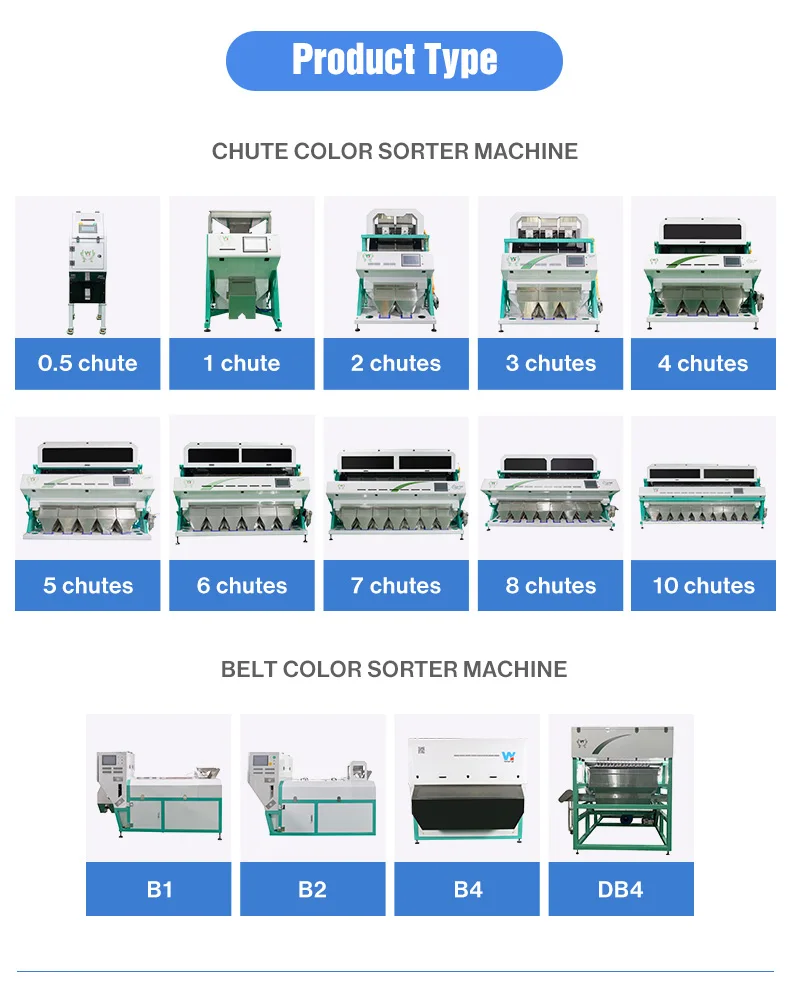 WENYAO  Led Light Wheat Color Sorter Low Power Consumption Grain Separator