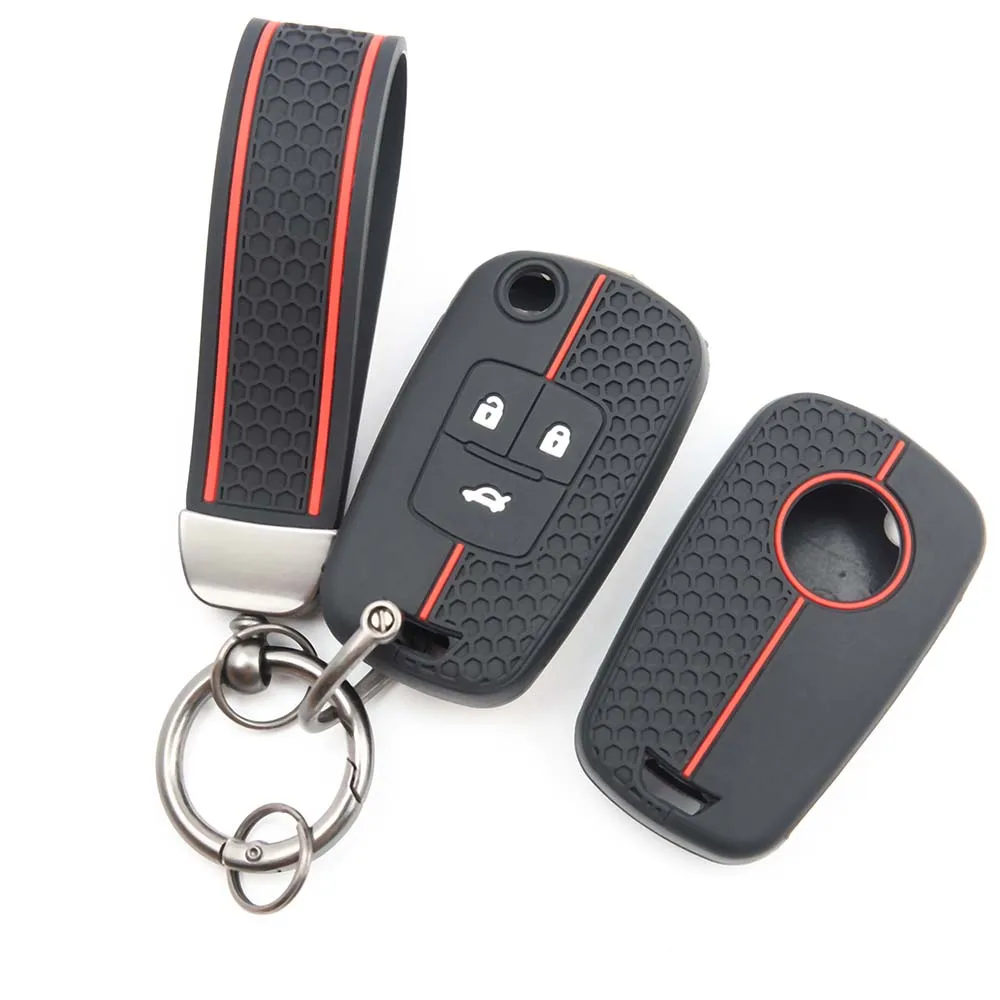 Silicone Car Key Cover Case For Chevrolet Cruze Buick Opel Astra Corsa Antara Zafira Meriva Insignia 2 3 Buttons Key Holder