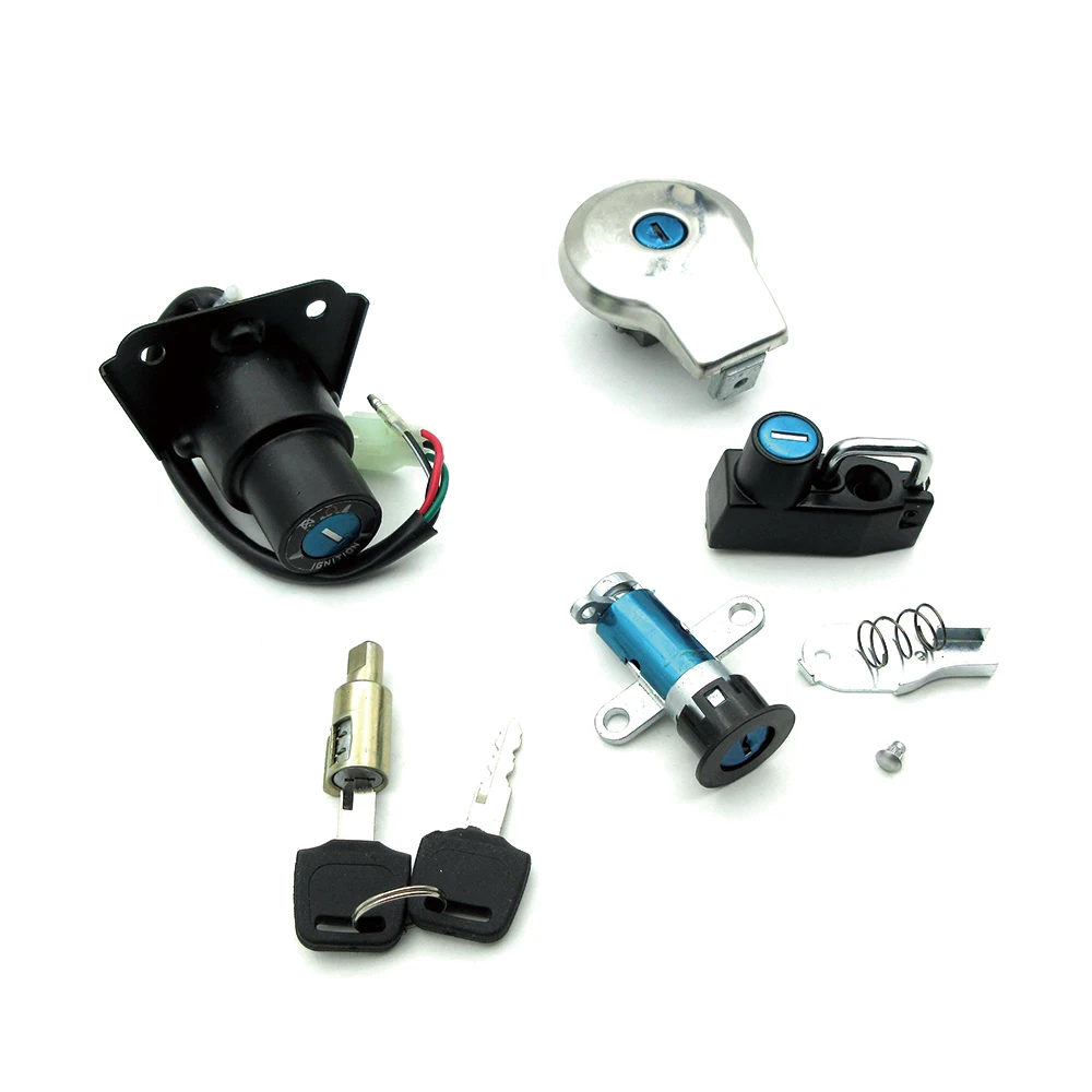 Motorcycle Lock Set Ignition Switch Fuel Gas Tank Cap Seat Lock Key For Yamaha Virago XV125 XV250 XV400 XV535 QJ250-H XV 125 250