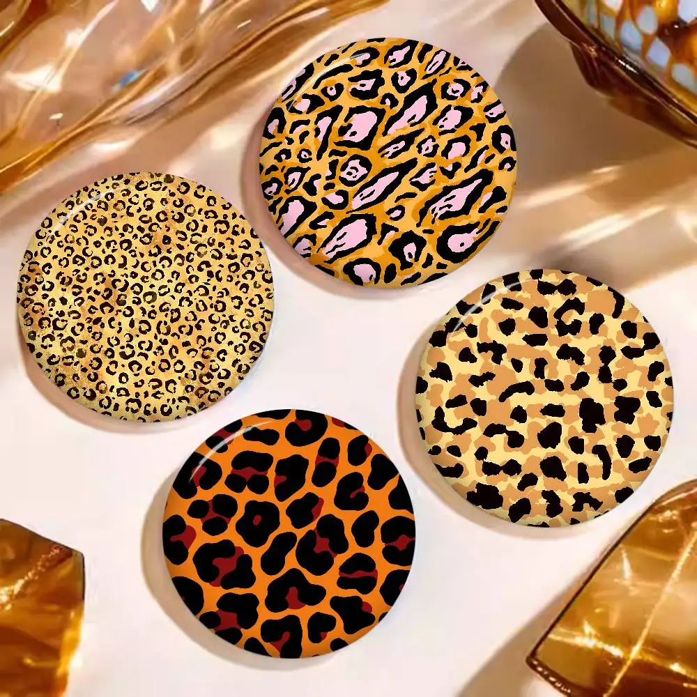 Leopard Pattern Anime Brooches Cute Cartoon  Badge Jacket Jeans Lapel Pin Gift Accessorie