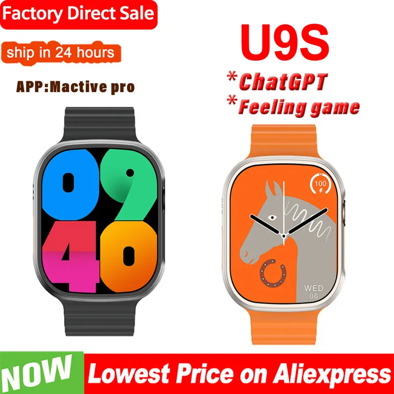 Microwear U9S ChatGPT Smart Watch Men Bluetooth Call Motion Game NFC Ultra9 S Women Smart Watch